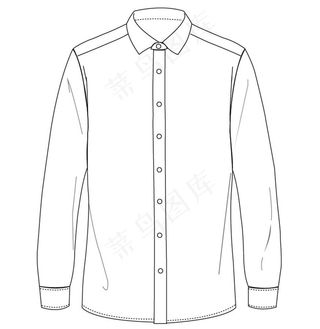 长袖小领衬衫图片