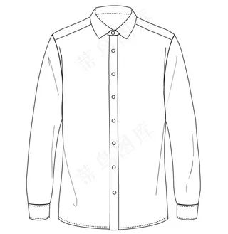 长袖小领衬衫图片