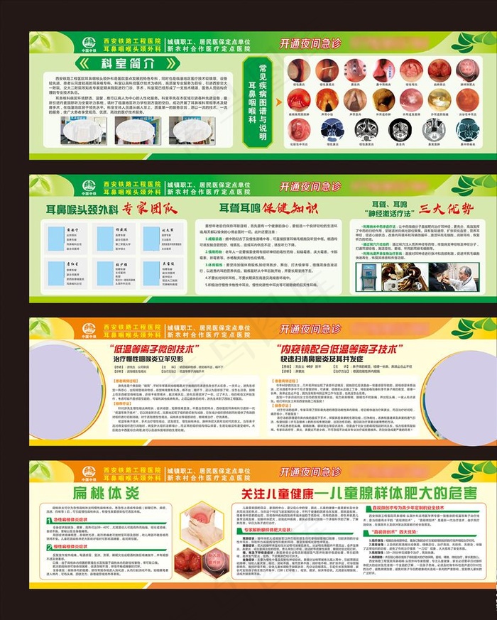 耳鼻喉科展板图片cdr矢量模版下载