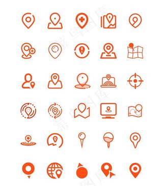 定位位置地址图标icon图片