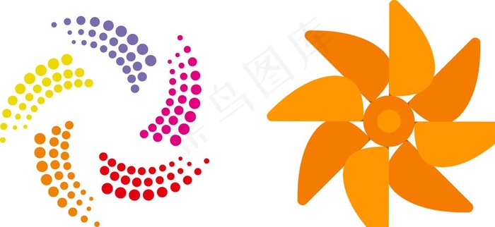 风车logo图片ai矢量模版下载