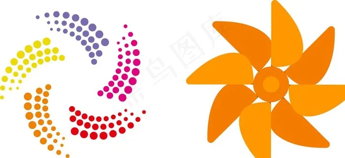 风车logo图片ai矢量模版下载