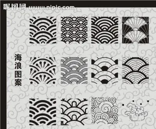 海浪背景图案图片