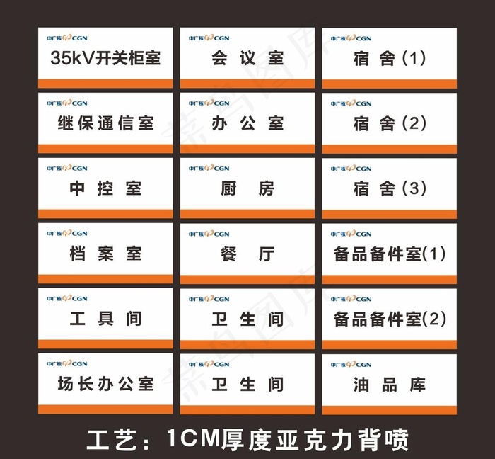 中广核风电场科室牌图片