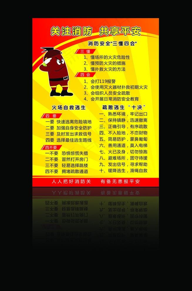 消防展板图片cdr矢量模版下载