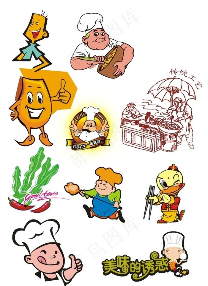 卡通厨师图片