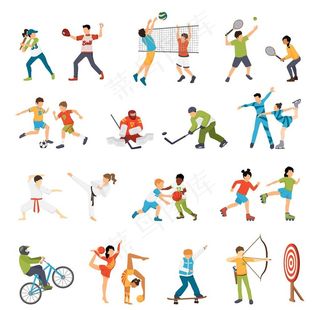 运动人物矢量图片