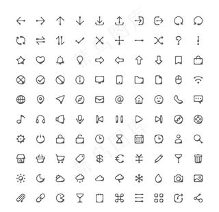 线性办公图标图片