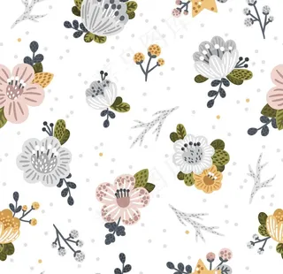 小清新卡通图案背景图片