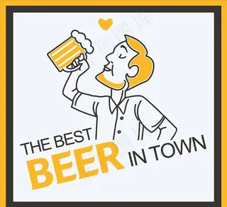 喝酒 卡通人物图片