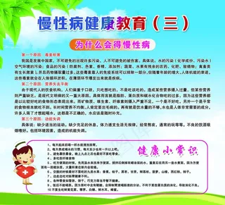 慢性病预防宣传展板图片