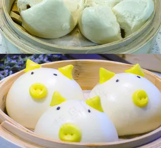 小猪包子 馒头图片