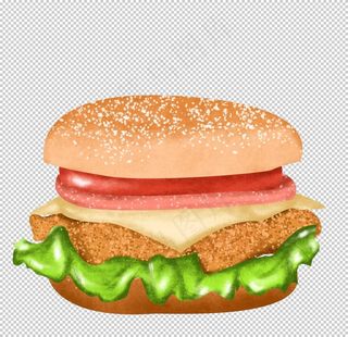 卡通汉堡免抠素材图片