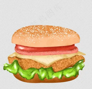 卡通汉堡免抠素材图片