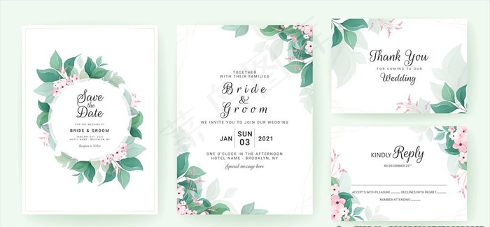 花卉邀请函图片