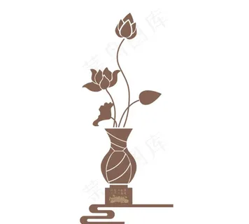 莲花剪影  矢量图图片 莲花剪影  矢量图图片
