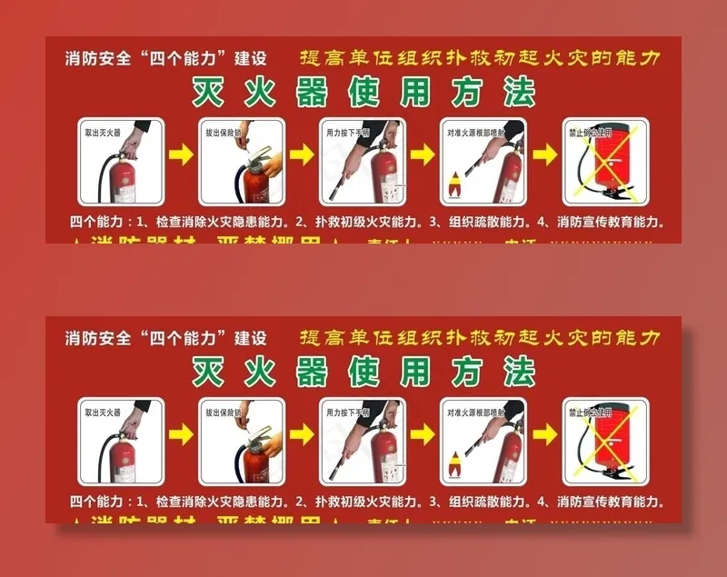 灭火器使用方法图片cdr矢量模版下载