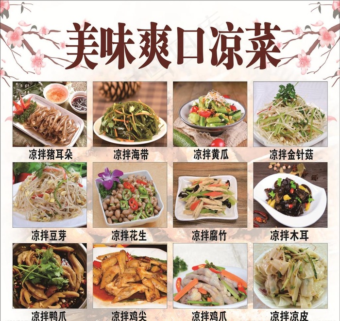 美味凉菜图片cdr矢量模版下载