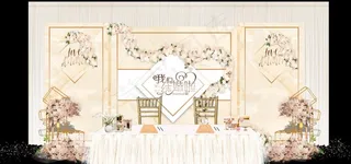 香槟色婚礼图片