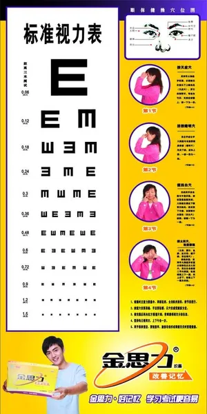 金思力视力表 眼保健操图片