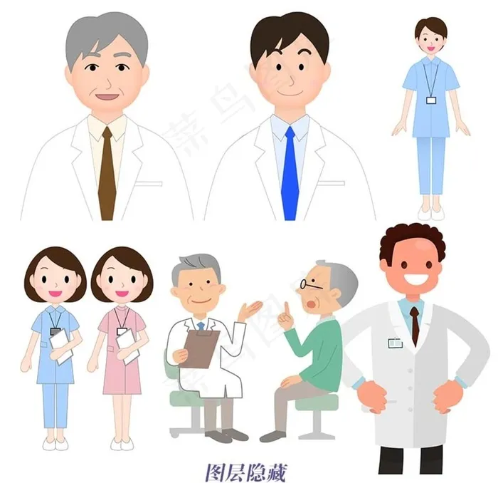 医生护士图片psd模版下载
