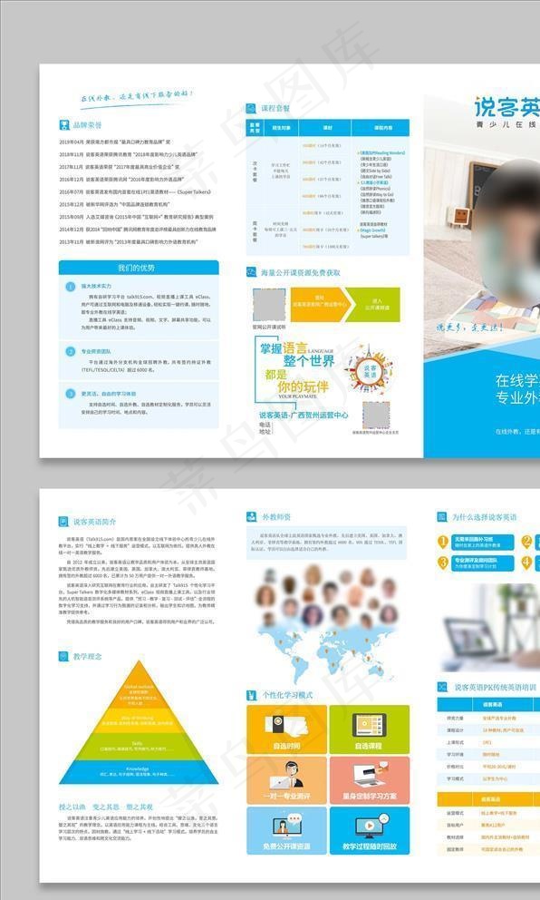 英语传单三折页图片ai矢量模版下载