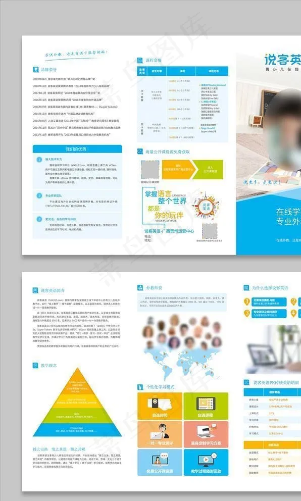 英语传单三折页图片ai矢量模版下载