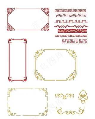 复古边框 中国风边框 花纹边框图片