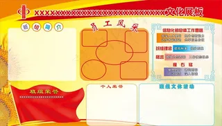 钢厂车间办公室文化宣传展板图片