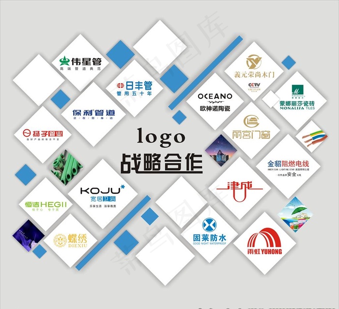 品牌合作墙图片