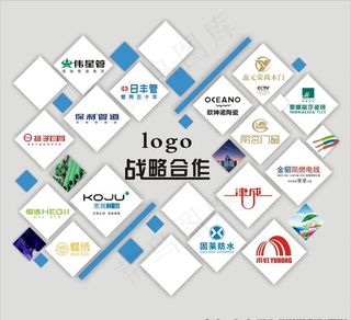 品牌合作墙图片