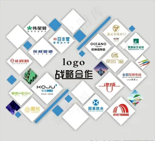 品牌合作墙图片