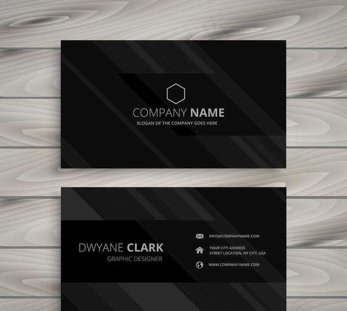 灰色条纹的黑色名片图片