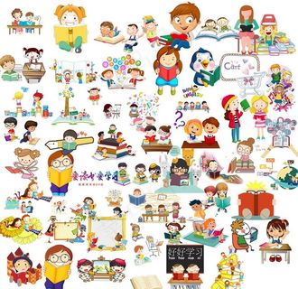 卡通小学生图片