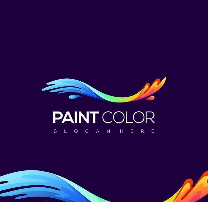 油漆海报图片ai矢量模版下载