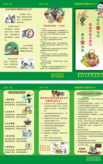 食品安全折页食物中毒图片