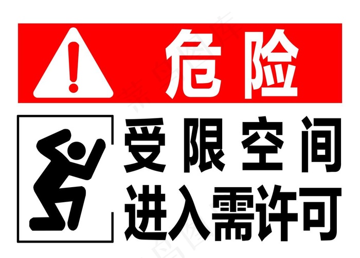 受限空间 安全告知图片psd模版下载