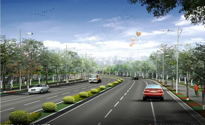 南滨大道景观效果图图片(2500X1559(DPI:72))psd模版下载