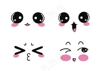 卡通眼睛表情图片