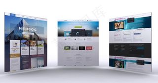 网站界面展示样机图片