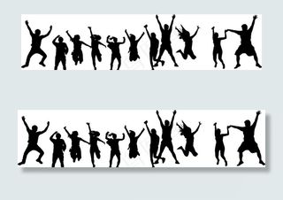 人物矢量剪影图片