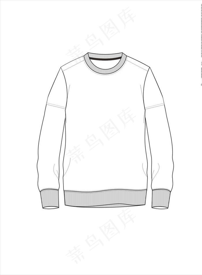 服装款式画技法矢量图下载图片