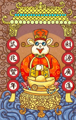 2020年鼠年新年海报PSD图片