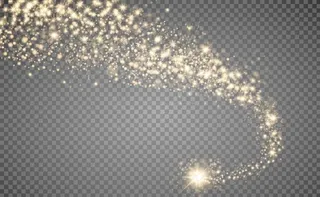 矢量金色星光素材图片