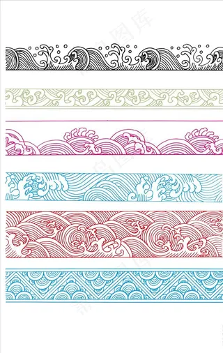 海浪 线条 条纹图片