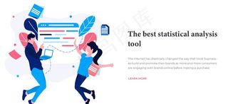 扁平化商业插画图片