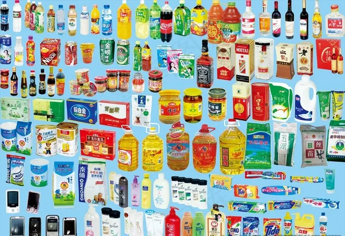 超市百货副食日用品图片psd模版下载
