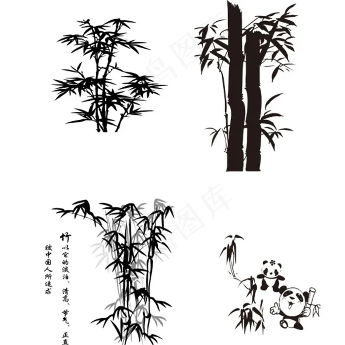 竹子图片cdr矢量模版下载