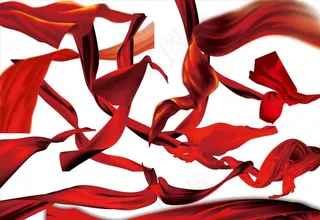 红绸缎图片