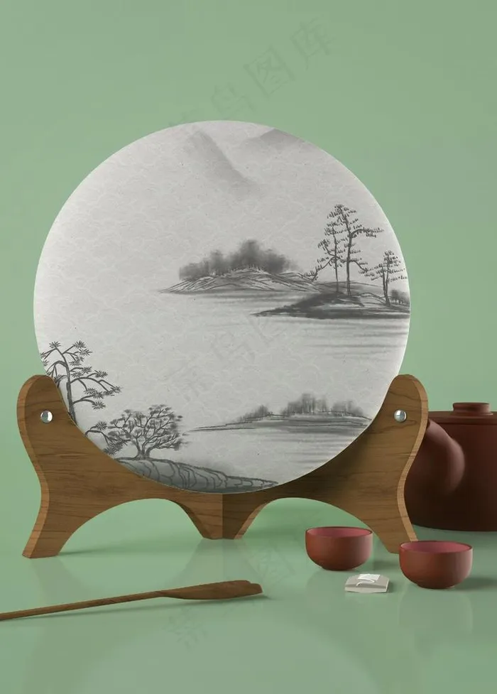 茶饼样机图片(2048X2738(DPI:300))psd模版下载